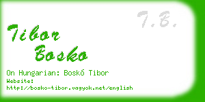 tibor bosko business card